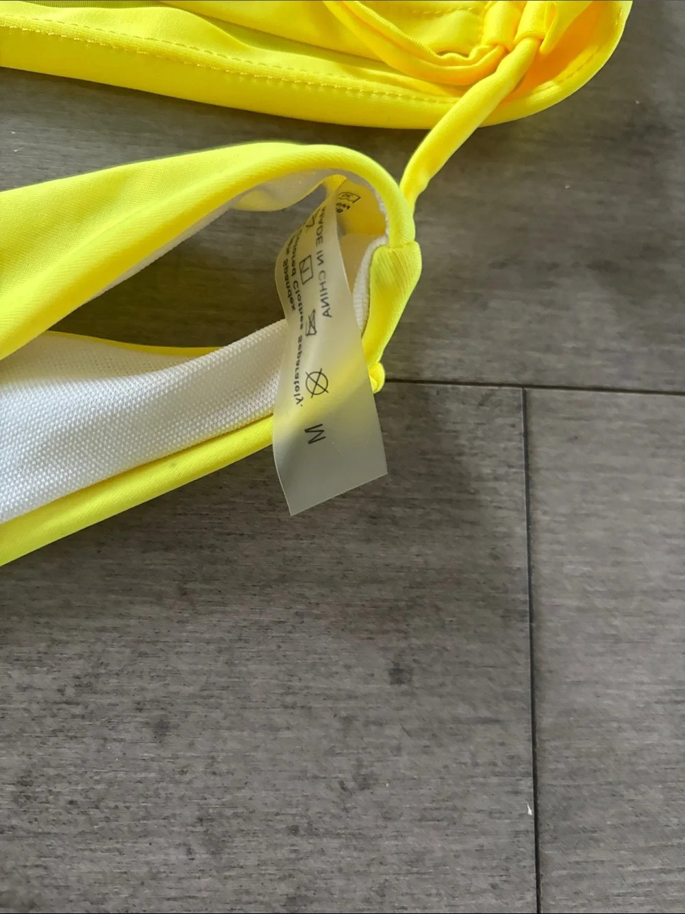 Bright Yellow 3 Piece Bikini Set Size Medium Swimwear Cover Up - Picture 6 of 11